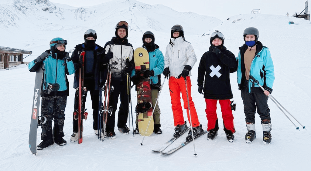 Maxa Tech team at a ski event